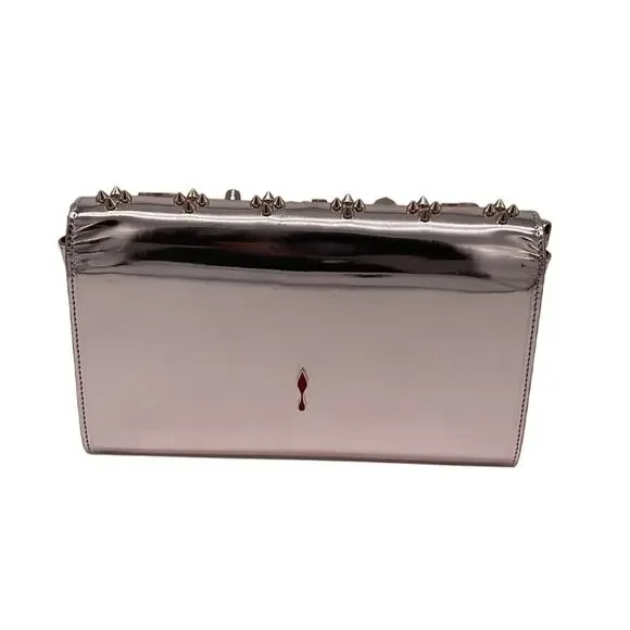 Christian Louboutin Studded Pink Paloma Clutch Bag - Picture 3 of 8